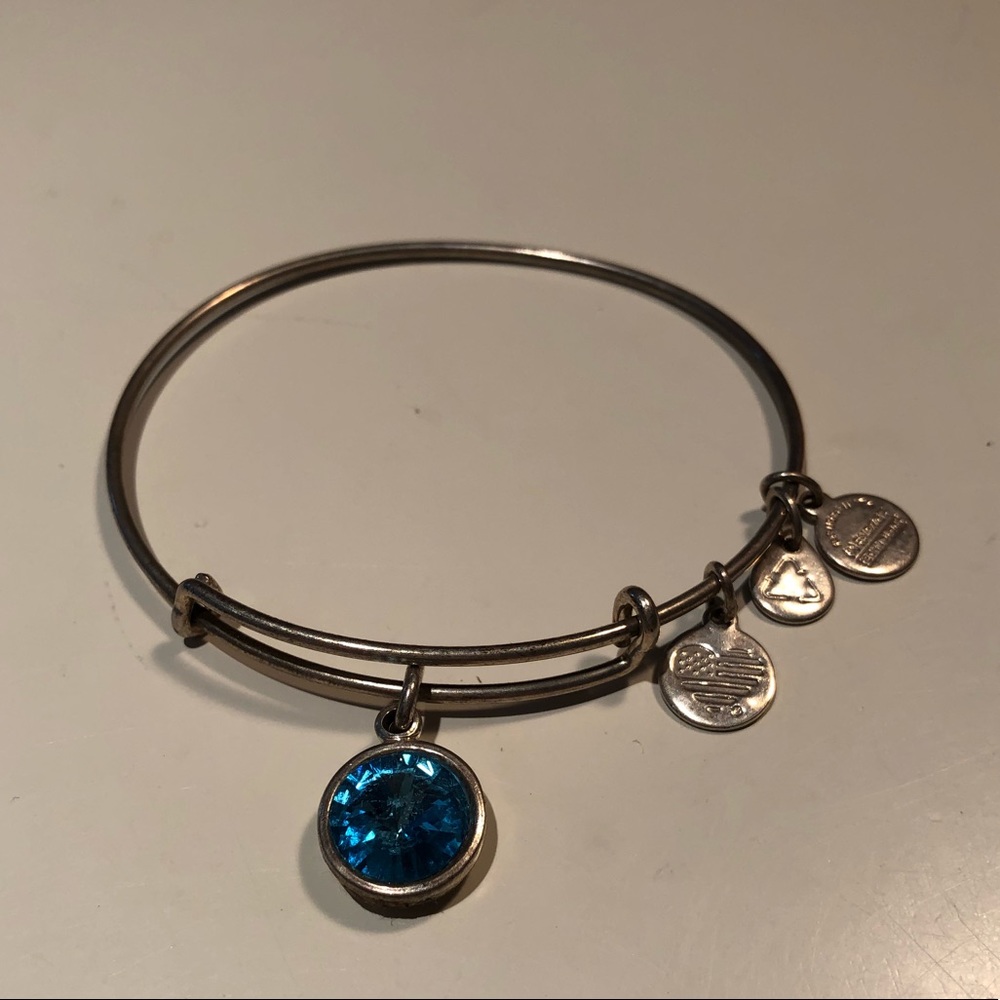 Alex and Ani Blue Gem Bangle